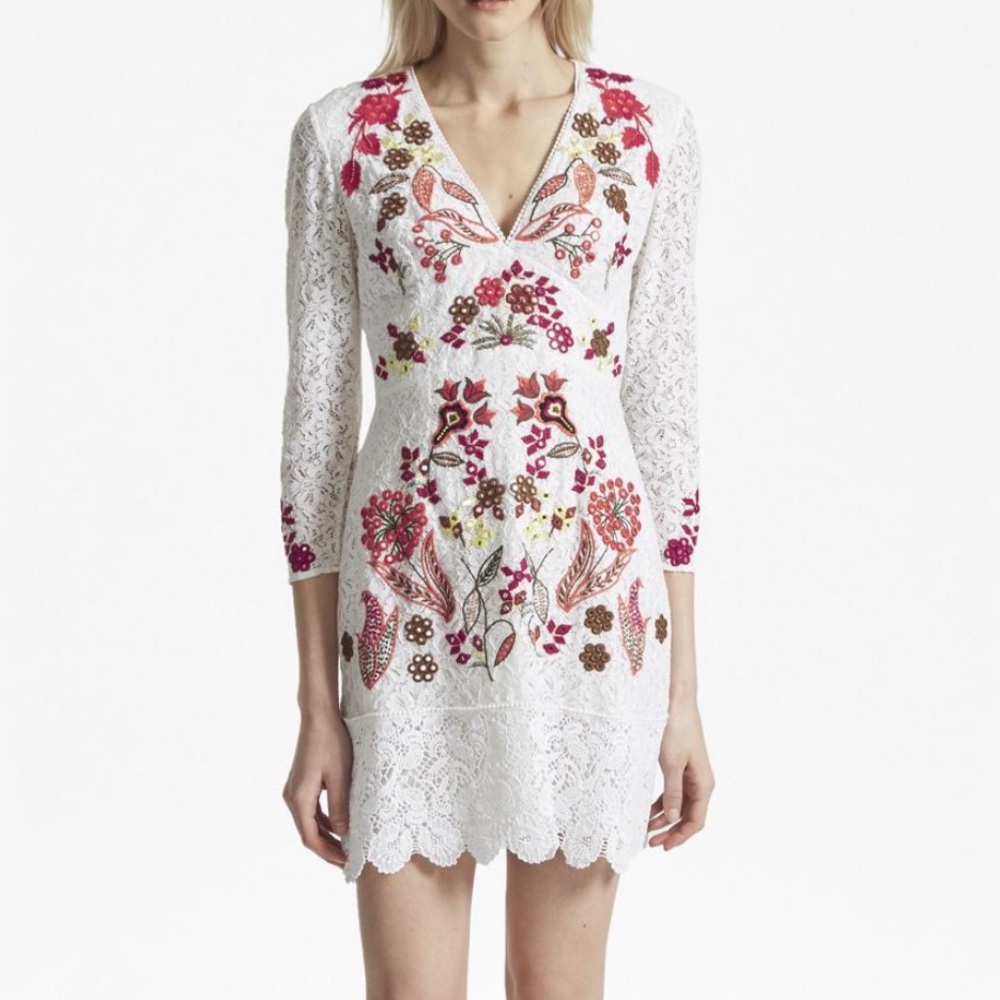 French connection legere lace dress